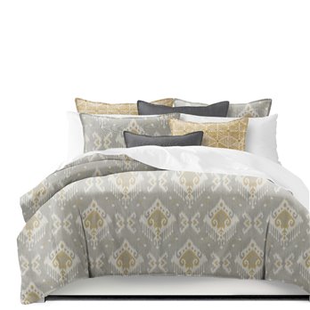 Mahal Gray Twin Comforter & 1 Sham Set