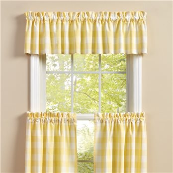 Wicklow Check Valance 72X14 Yellow