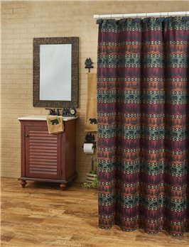 Mountain Bear Shower Curtain 72X72