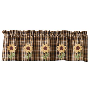 Sunflower In Bloom Lined Applique Valance 60X14