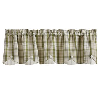 Peaceful Cottage Lined Scalloped Valance 58X15