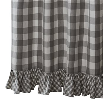 Wicklow Check Ruffled Shower Curtain 72X72 Dove