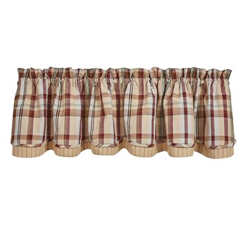 Gamekeeper Plaid Lined Layered Valance 72X16