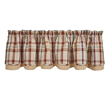 Gamekeeper Plaid Lined Layered Valance 72X16