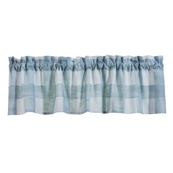 Buffalo Check Watercolor Valance 60X14 - Blue Mist