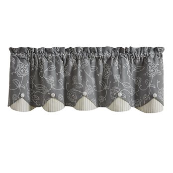 Garden Path Lined Scalloped Valance 58X15
