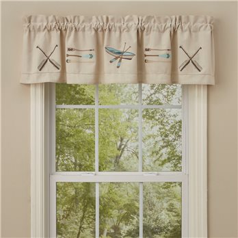 Paddles Embroiderd Lined Valance 60X14