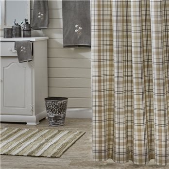 In The Meadow Plaid Shower Curtain 72X72