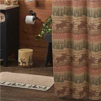 Moose Jacquard Shower Curtain 72X72