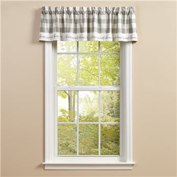 Wicklow Check Home Lined Valance 60X14 Dove