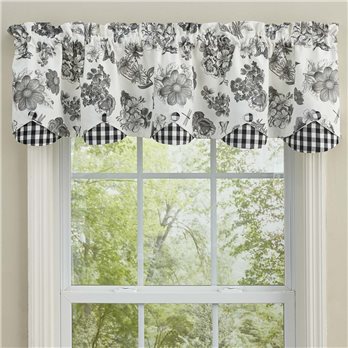 Geranium Lined Scallop Valance 58X15