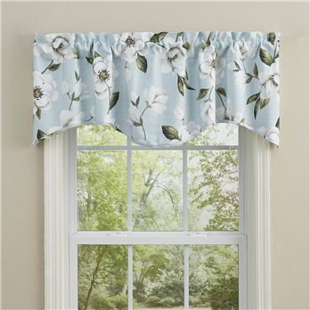 Magnolia Floral Print Wave Valance 58X18