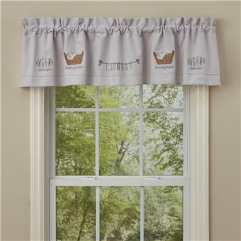 Laundry Embroiderd Lined Valance 60X14