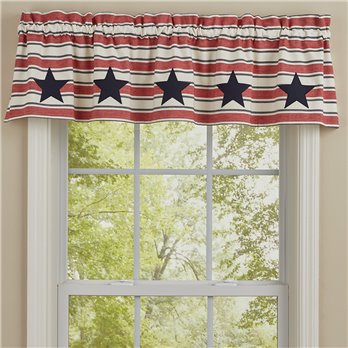 Stars And Stripes Patch Lined Valance 60X14