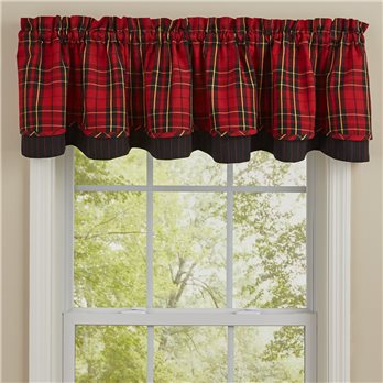 Sportsman Plaid Lined Layered Valance 72X16