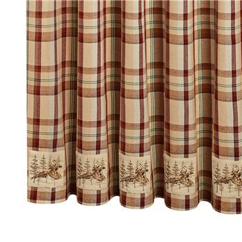 Gamekeeper Plaid Pheasant Patch Shower Curtain