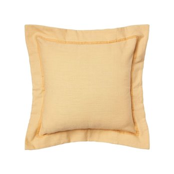 Cornsilk Flange Throw Pillow