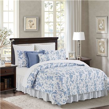 Bleighton Blue Twin Quilt Set