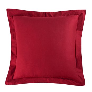 Solid Red Euro Sham