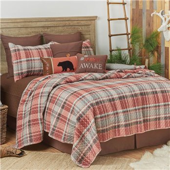 Saffron Plaid Twin Quilt Set