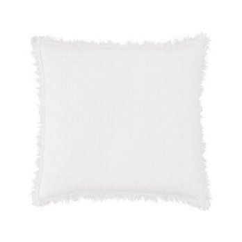 Trellis White Euro Sham Set