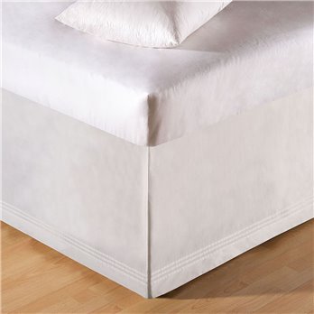 White Tailored Twin Bed Skirt