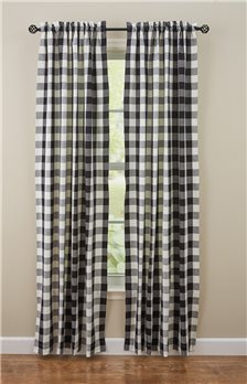 Wicklow Check Lined Panels 72X84 Black/Cream