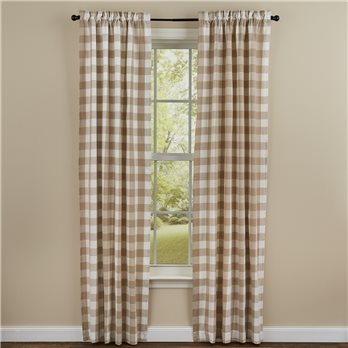 Wicklow Check Lined Panels 72X84 Natural