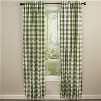 Wicklow Check Lined Panels 72X84 Sage