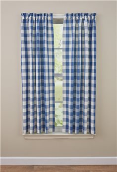 Wicklow Check Panels 72X63 China Blue