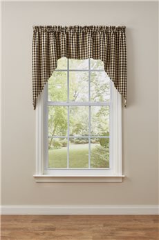 Berry Gingham Lined Swags 72X36