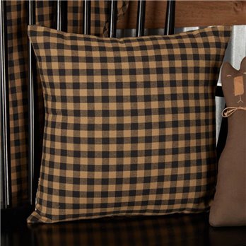 Black Check Pillow Cover Fabric 16x16