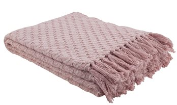 Blush Twill Weave Throw