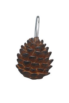 Pinecone Shower Curtain Hook Set of 12