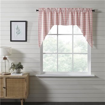 Annie Buffalo Coral Check Swag Set of 2 36x36x16