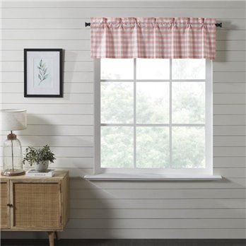 Annie Buffalo Coral Check Valance 16x60