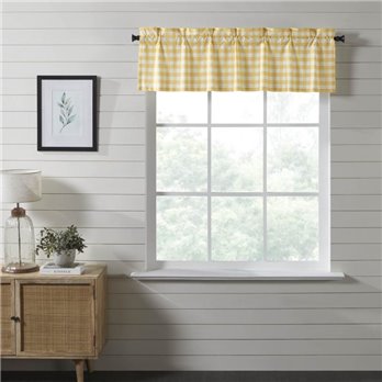 Annie Buffalo Yellow Check Valance 16x60