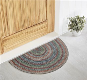 Multi Jute Rug Half Circle 19.5x36