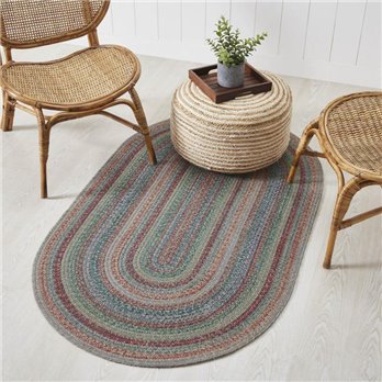 Multi Jute Rug Oval w/ Pad 36x60