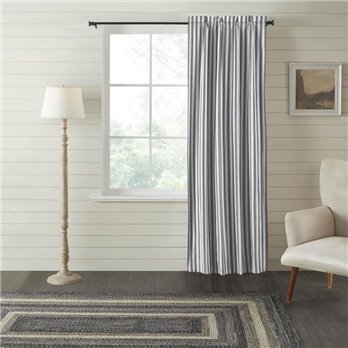 Sawyer Mill Black Ticking Stripe Blackout Panel 84x40