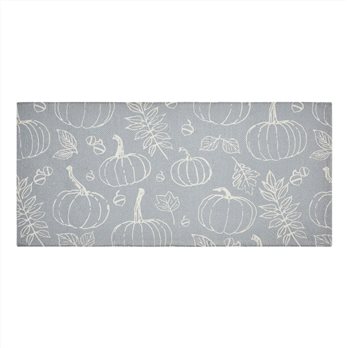 Silhouette Pumpkin Grey Indoor/Outdoor Rug Rect 17x36