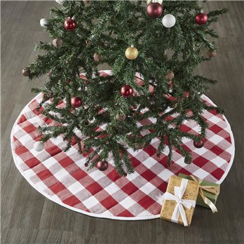 Annie Red Check Tree Skirt 48
