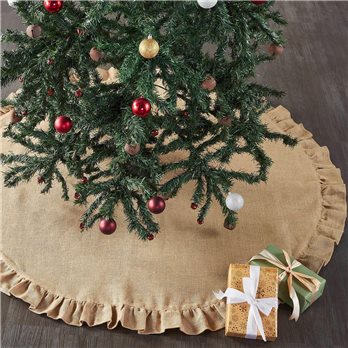 Greetings Jute Burlap Tan Tree Skirt 48