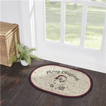 Jolly Ole Santa Jute Rug Oval 20x30