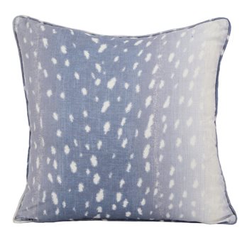 Forest Symbols Decorative Pillow (Blue Fawn)
