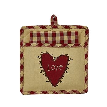 Heart And Vine App Pkt Potholder Set