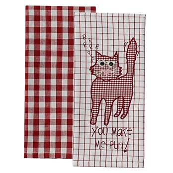 You Make Me Purr 2 Dishtowel Set