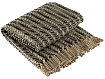 Cable Throw Black & Tan