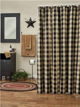 Wicklow Shower Curtain 72X72 Black