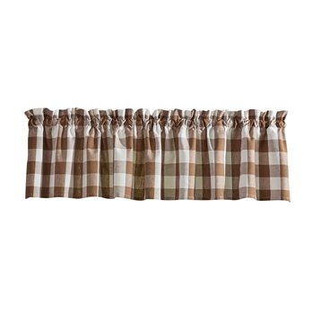 Wicklow Valance 72"X14" - Brown And Cream